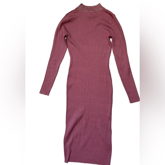 Emma & Posh Sheath Sweater Dress Large Long Sleeve Mock Neck - Picture 4 of 5